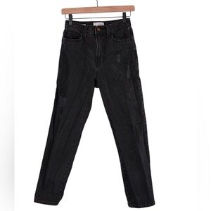 Universal Thread | Black high waist distressed vintage straight rigid jeans